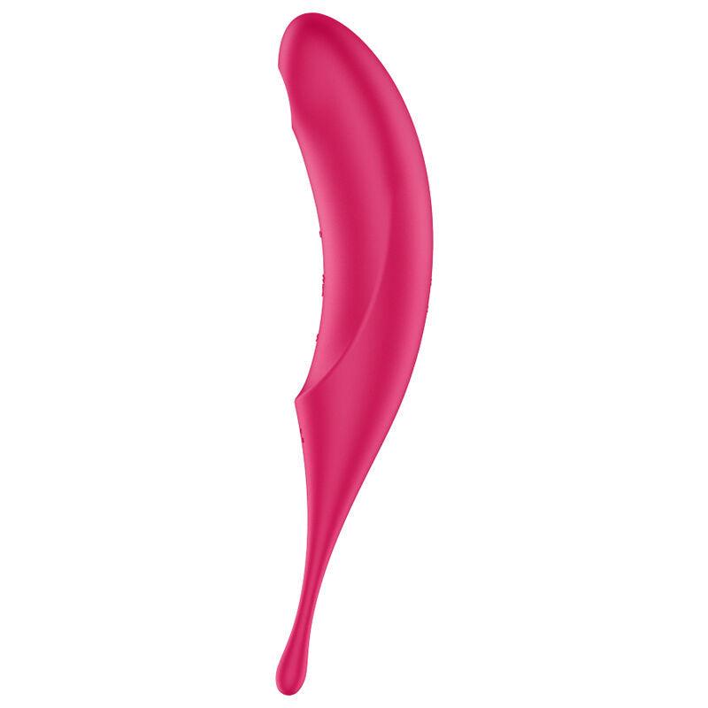 SATISFYER - TWIRLING PRO ESTIMULADOR Y VIBRADOR ROJO - Optelum