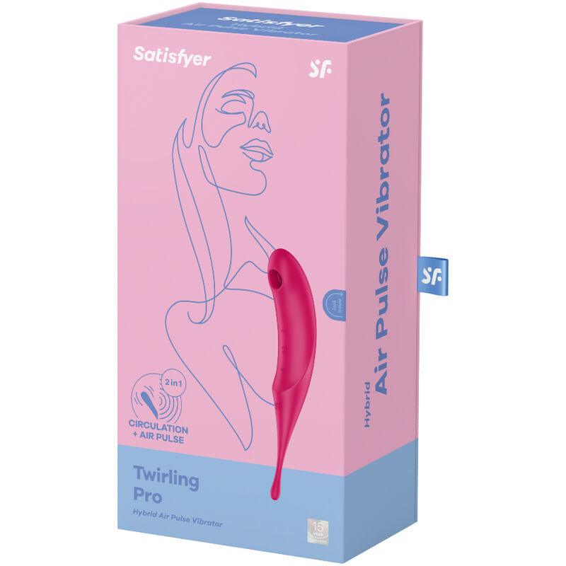 SATISFYER - TWIRLING PRO ESTIMULADOR Y VIBRADOR ROJO - Optelum
