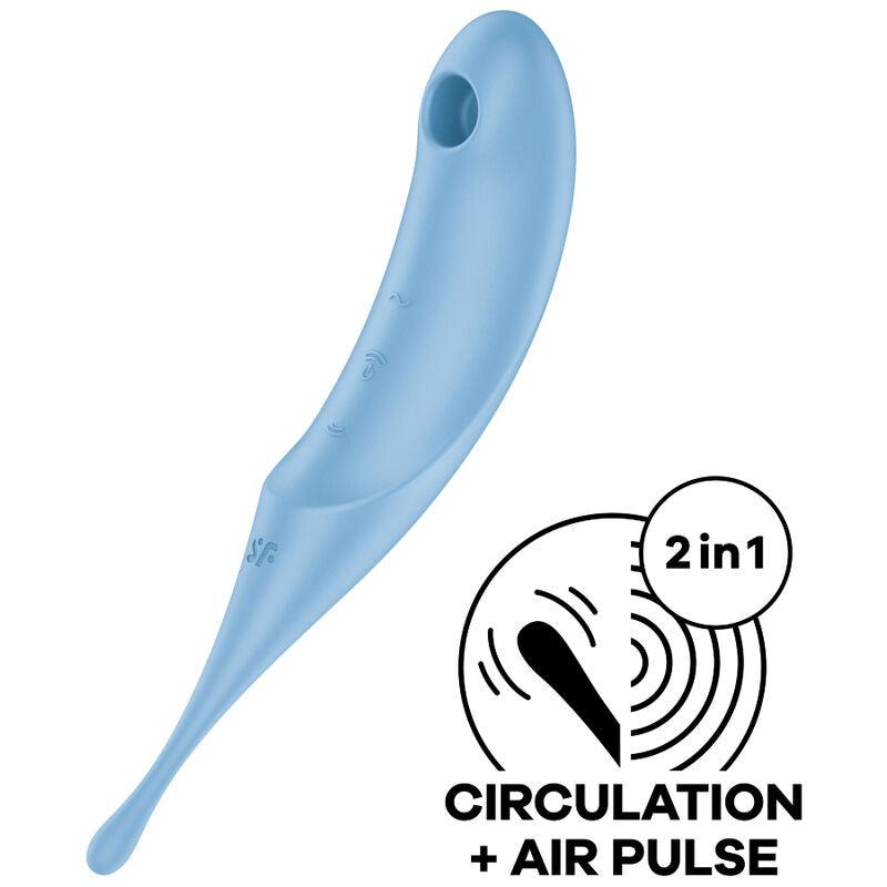 SATISFYER - TWIRLING PRO ESTIMULADOR Y VIBRADOR ROJO - Optelum