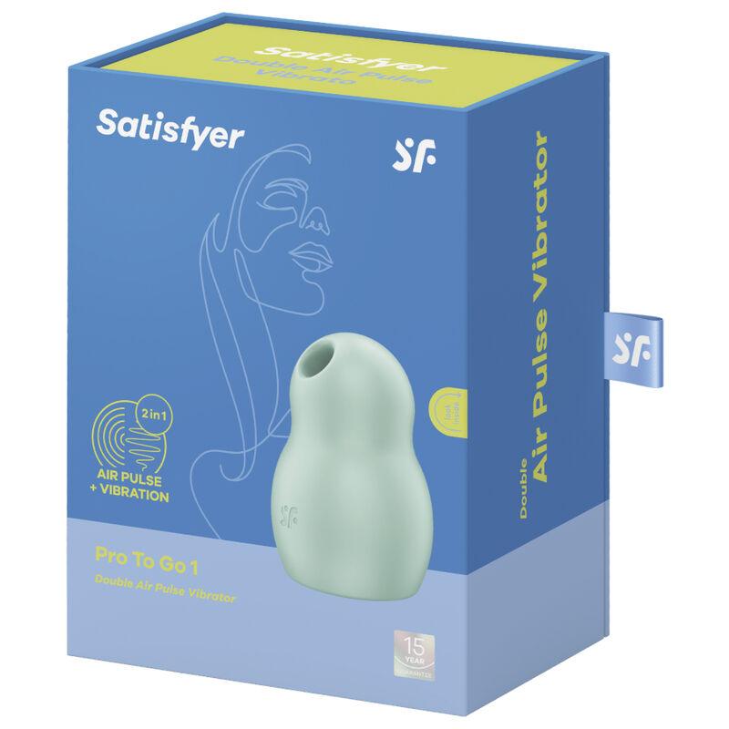 SATISFYER - PRO TO GO 1 ESTIMULADOR Y VIBRADOR DOBLE ROJO - Optelum