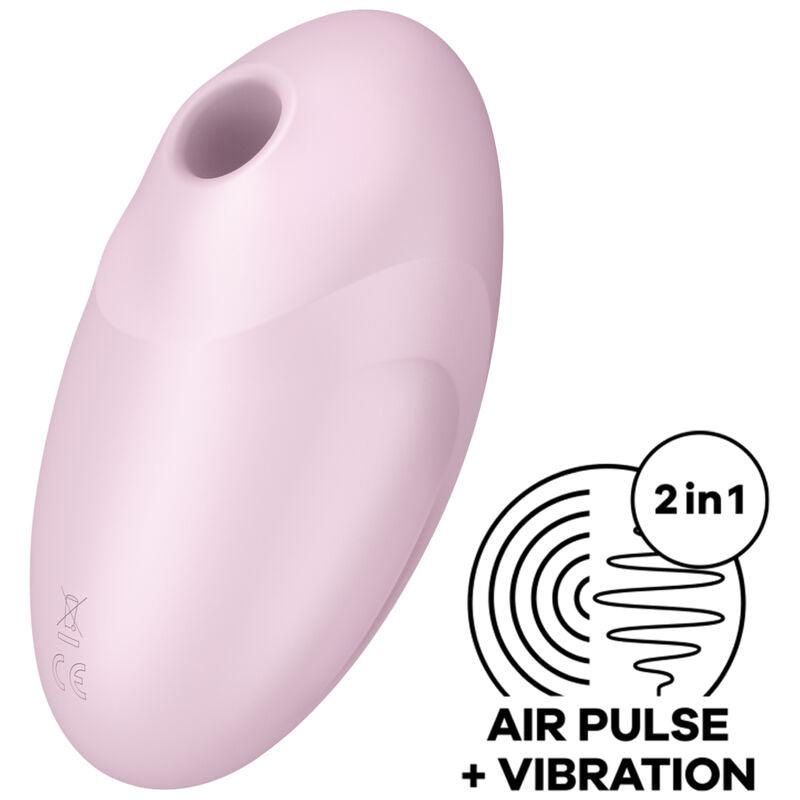 SATISFYER - VULVA LOVER 3 ESTIMULADOR Y VIBRADOR NEGRO - Optelum