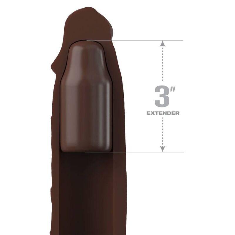 FANTASY X- TENSIONS - PIPEDREAMS SLEEVE 22,86 CM + 7,62 CM PLUG BROWN - Optelum