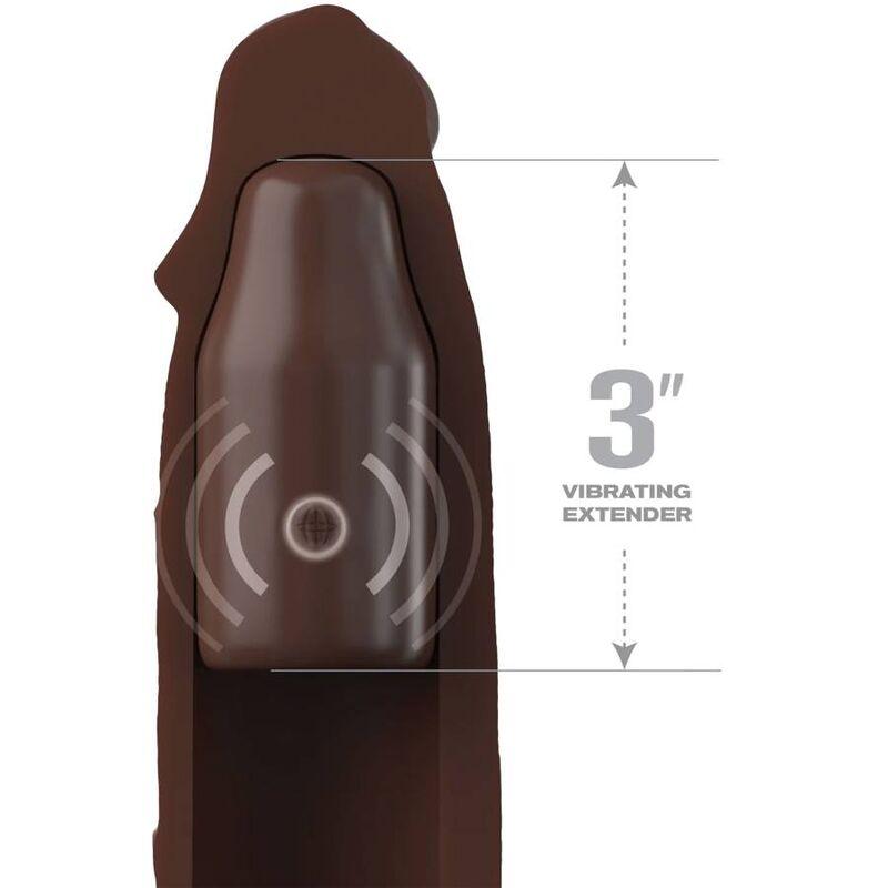 FANTASY X- TENSIONS - PIPEDREAMS SLEEVE 22,86 CM + 7,62 CM PLUG REMOTE BROWN - Optelum