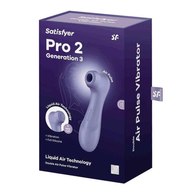 SATISFYER - PRO 2 GENERACIÓN 3 LIQUID AIR TECHNOLOGY GRANATE - Optelum