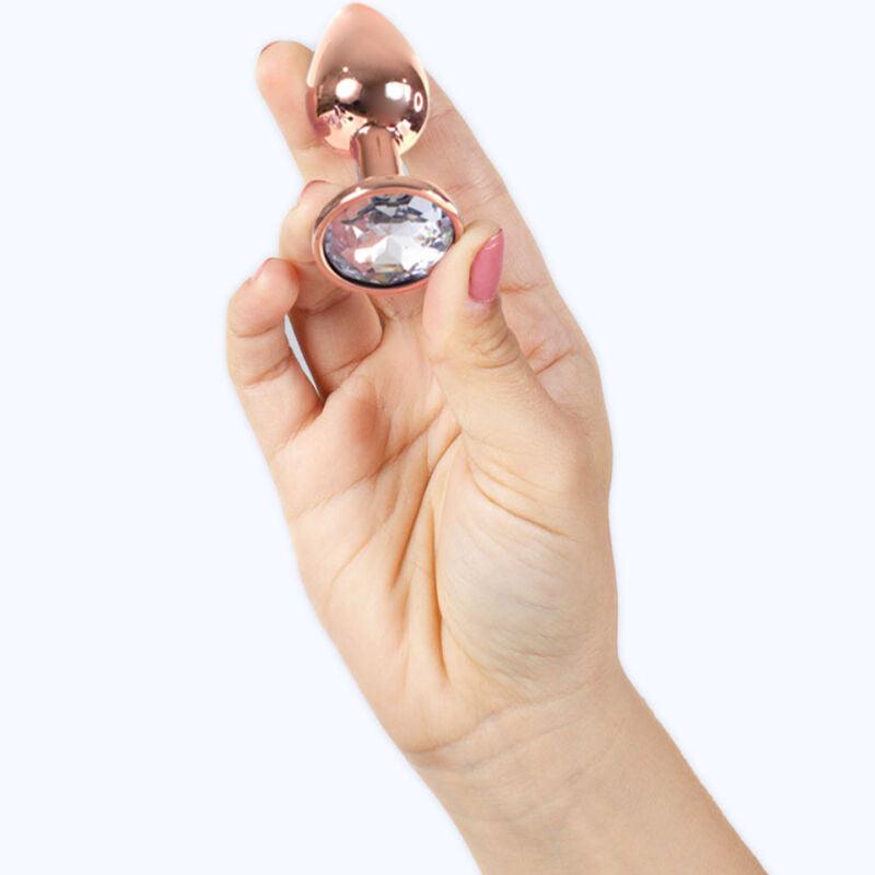 SECRETPLAY - METAL BUTT PLUG ORO ROSA TALLA S 7 CM - Optelum