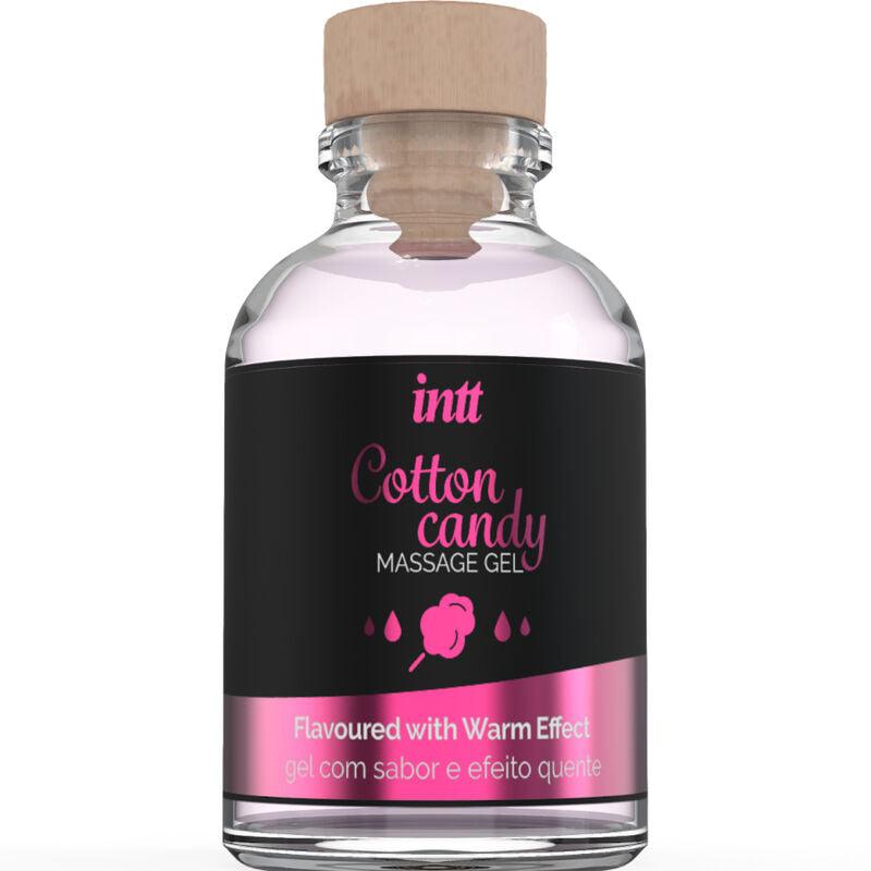 INTT MASSAGE & ORAL SEX - GEL DE MASAJE CON SABOR A ALGODÓN DE AZUCAR Y EFECTO CALOR - Optelum