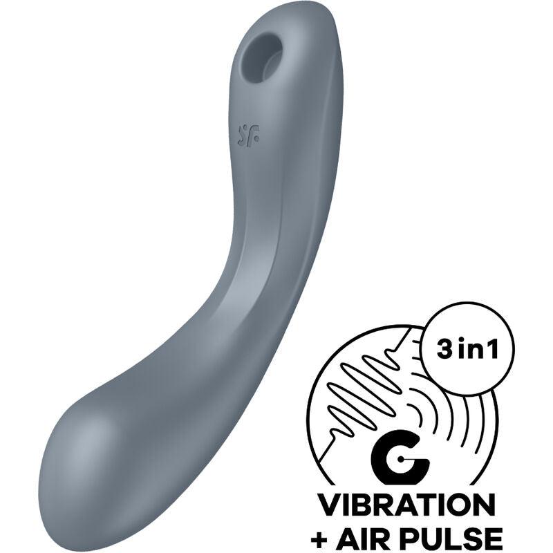 SATISFYER - CURVE TRINITY 1 AIR PULSE VIBRATION ROJO - Optelum
