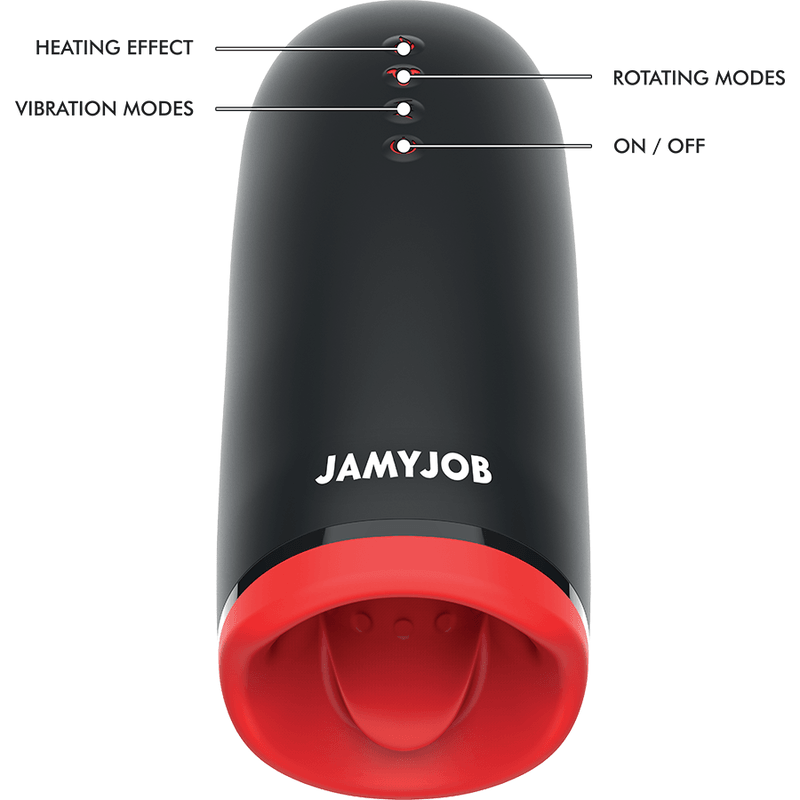 JAMYJOB - SPIN-X MASTURBADOR CON ROTACIÓN Y FUNCIÓN CALOR - Optelum
