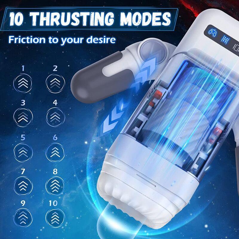 GAME CUP - MASTURBADOR MASCULINO CON VIBRACIÓN Y FUNCIÓN CALOR CON SOPORTE PARA MÓVILES - NEGRO - Optelum