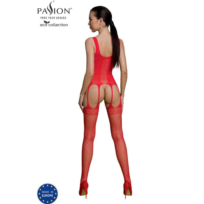 PASSION - ECO COLLECTION BODYSTOCKING ECO BS007 ROJO - Optelum