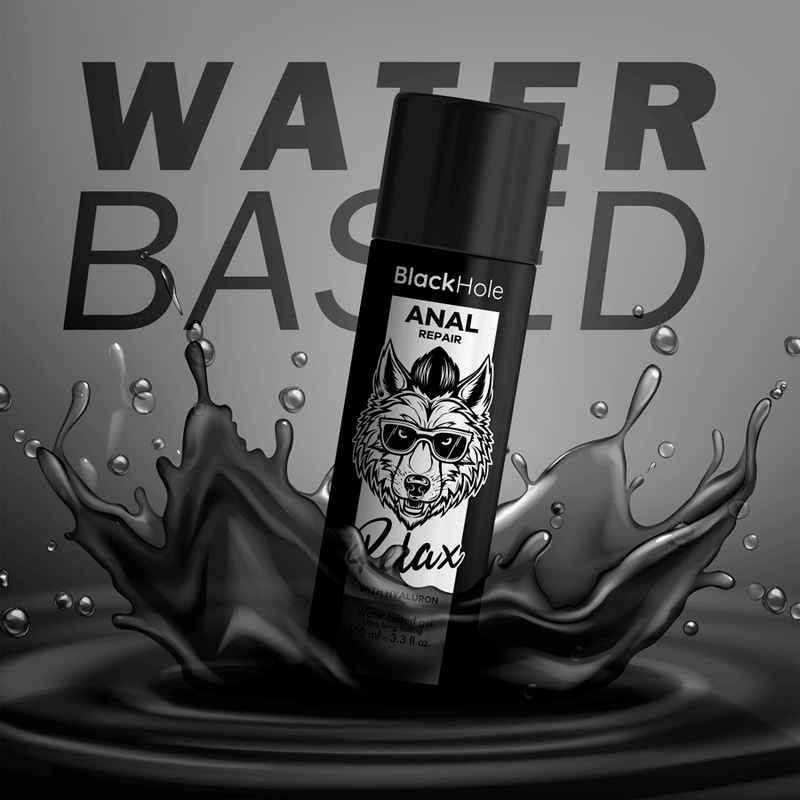 BLACK HOLE - ANAL REPAIR BASE AGUA RELAX CON HYALURON 100 ML - Optelum
