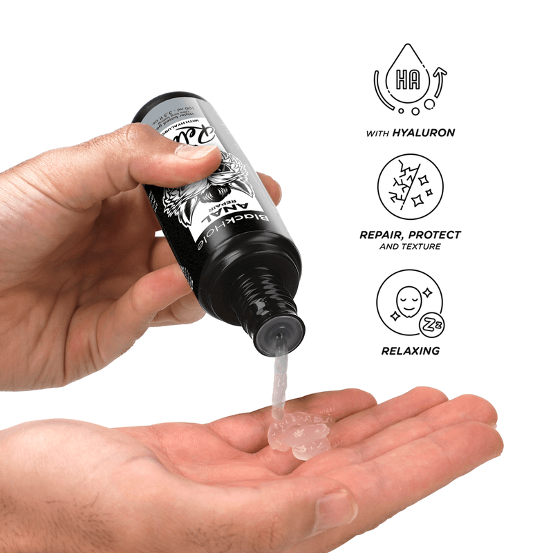 BLACK HOLE - ANAL REPAIR BASE AGUA RELAX CON HYALURON 100 ML - Optelum