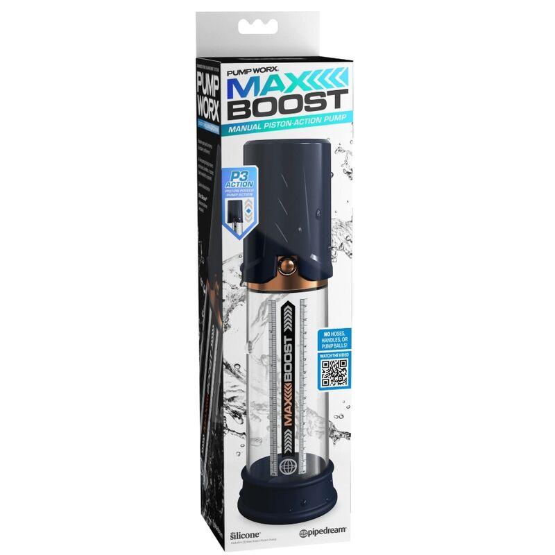 PUMP WORX - BOMBA DE ERECCION MAX BOOST AZUL - Optelum