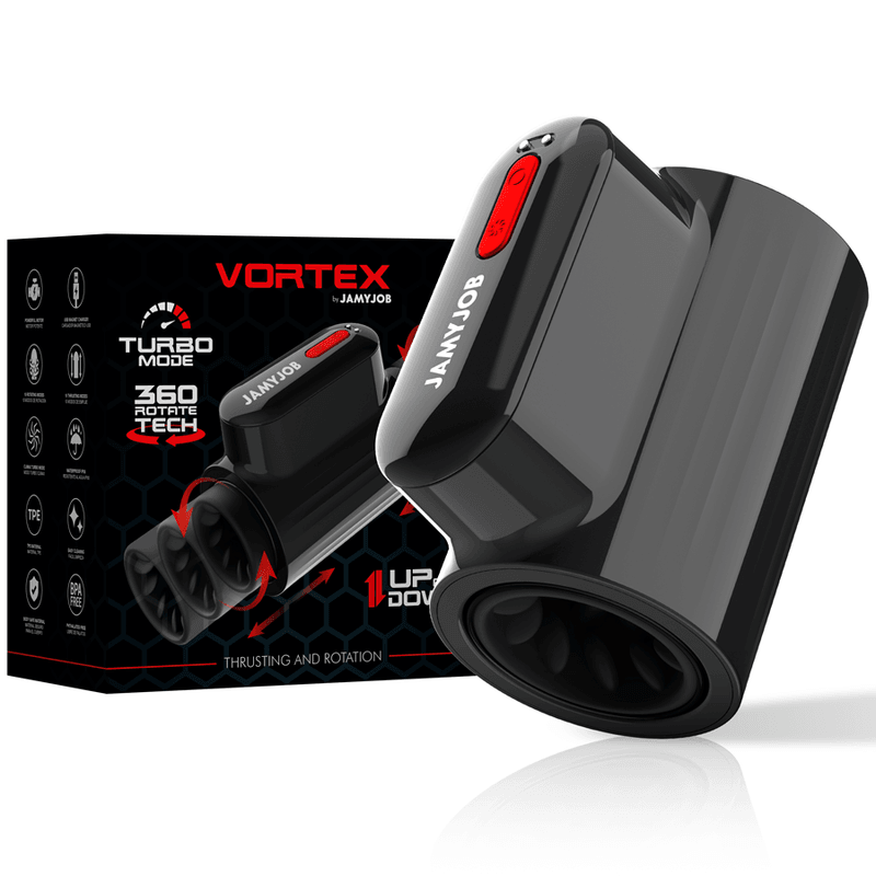 JAMYJOB - VORTEX MASTURBADOR TURBO CON EMPUJE Y ROTACIÓN 360 UP AND DOWN - Optelum
