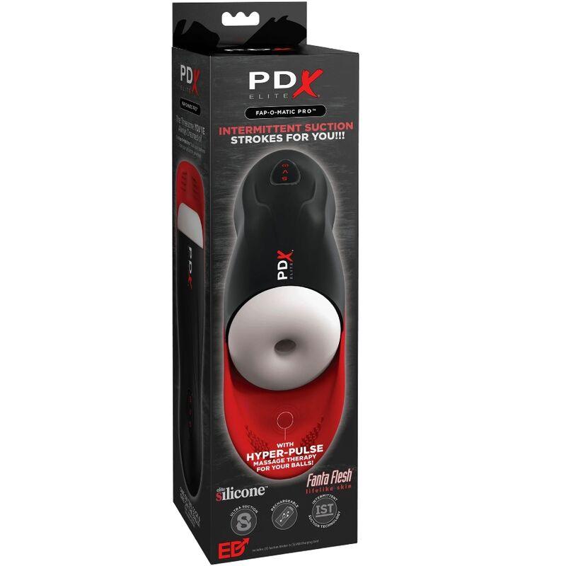 PDX ELITE - MASTURBADOR STROKER FAP-O-MATIC PRO CON BASE PARA TESTICULOS - Optelum