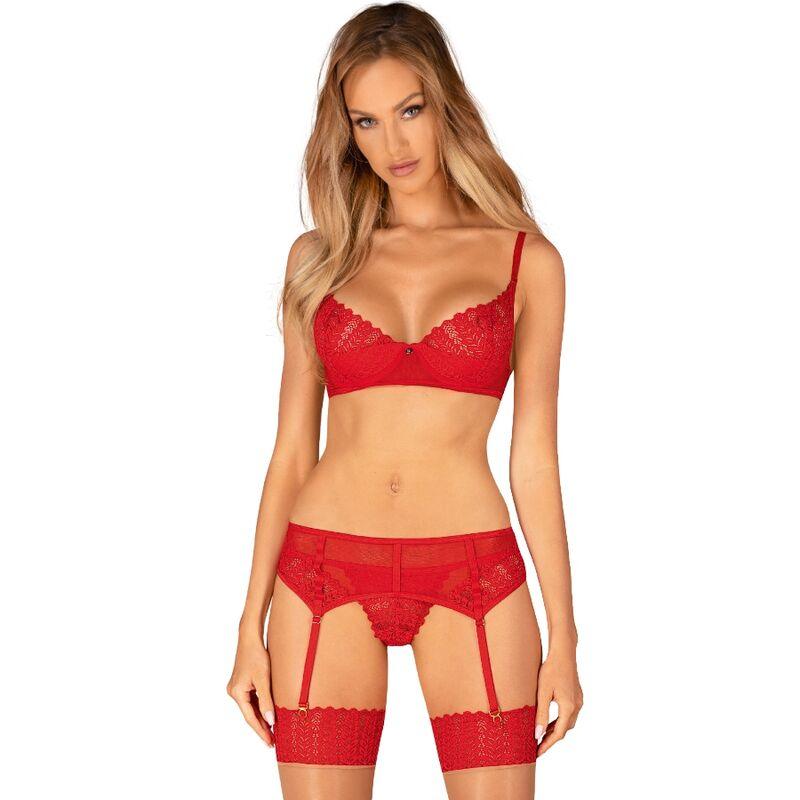 OBSESSIVE - INGRIDIA SET TRES PIEZAS ROJO M/L - Optelum