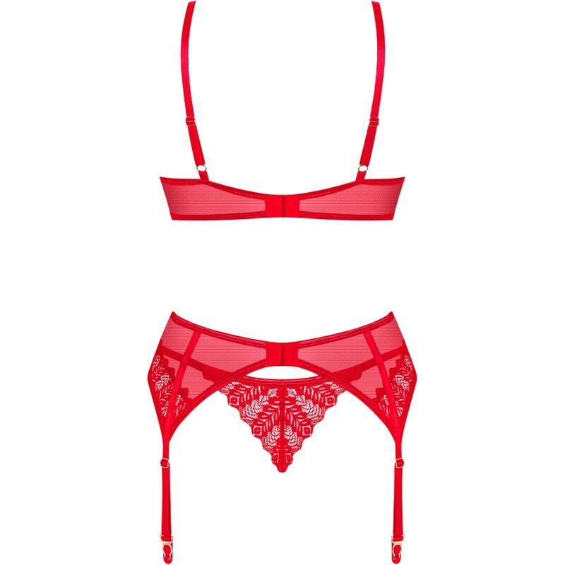 OBSESSIVE - INGRIDIA SET TRES PIEZAS ROJO M/L - Optelum