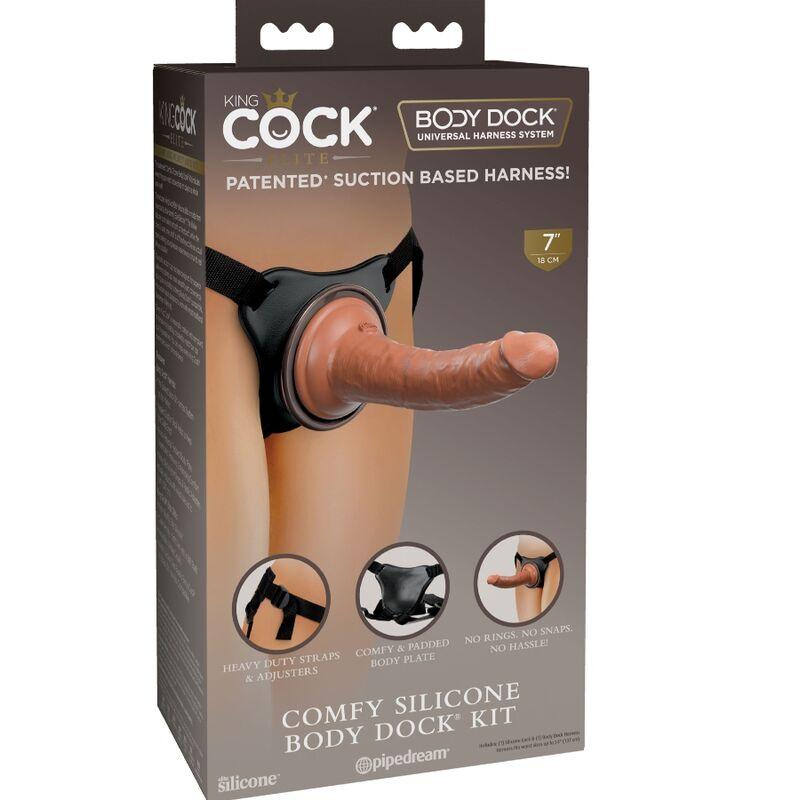 KING COCK - ELITE ARNES AJUSTABLE CONFORTABLE CON DILDO 17.8 CM - Optelum
