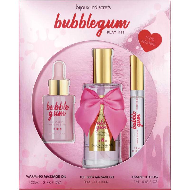 BIJOUX - INDISCRETS BUBBLEGUM PLAY KIT CON ACEITE GEL & BRILLO DE LABIOS - Optelum
