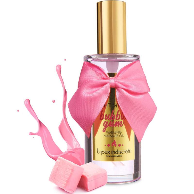 BIJOUX - INDISCRETS LIGHT MY FIRE ACEITE MASAJE EFECTO CALOR SABOR CHICLE - Optelum