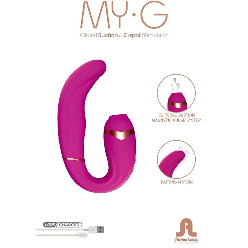 ADRIEN LASTIC - MY·G SUCCIONADOR CLITORIS Y ESTIMULADOR G-SPOT ROSA - Optelum