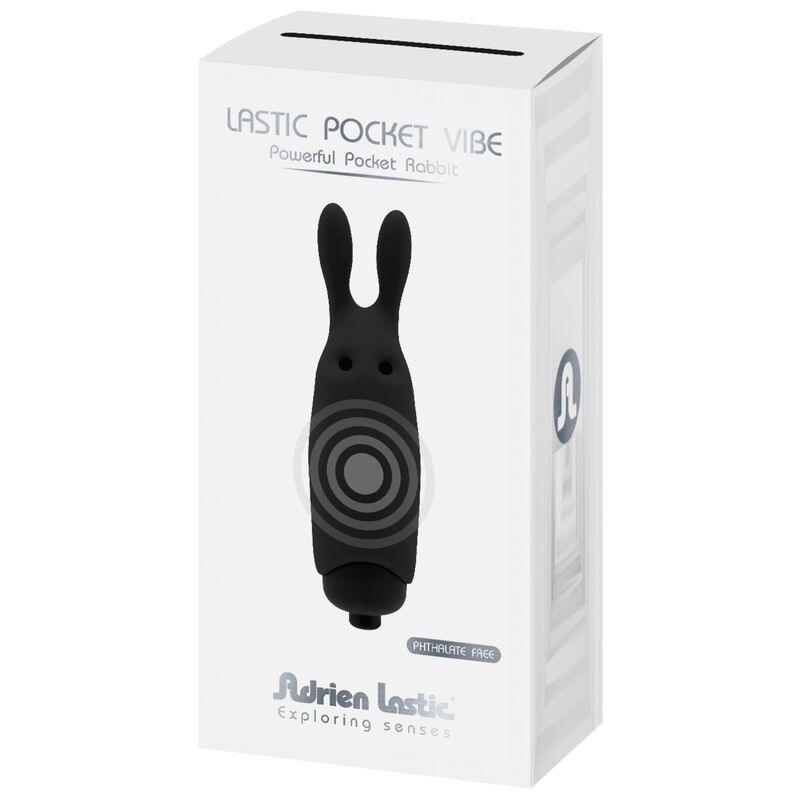 ADRIEN LASTIC - LASTIC POCKET VIBRADOR DE BOLSILLO CONEJO NEGRO - Optelum