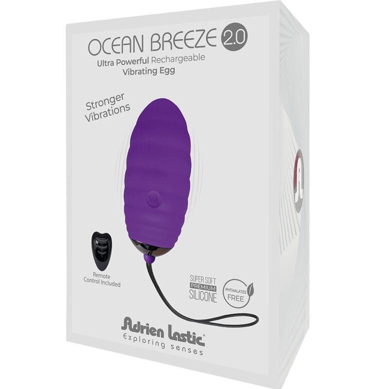 ADRIEN LASTIC - OCEAN BREEZE 2.0 HUEVO VIBRADOR RECARGABLE CONTROL REMOTO VIOLETA - Optelum