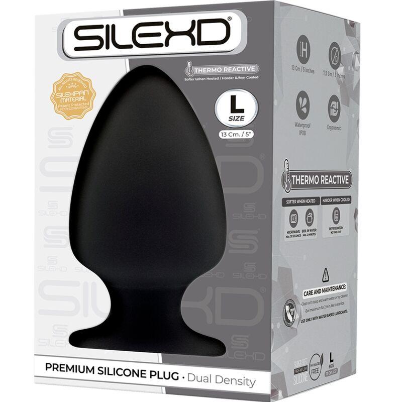 SILEXD - MODELO 1 PLUG ANAL SILICONA PREMIUM SILEXPAN PREMIUM TERMORREACTIVO TALLA L - Optelum