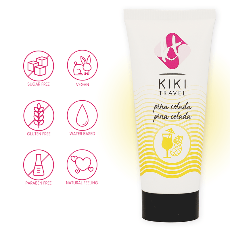 KIKÍ TRAVEL - LUBRICANTE SABOR A PIÑA COLADA 50 ML - Optelum