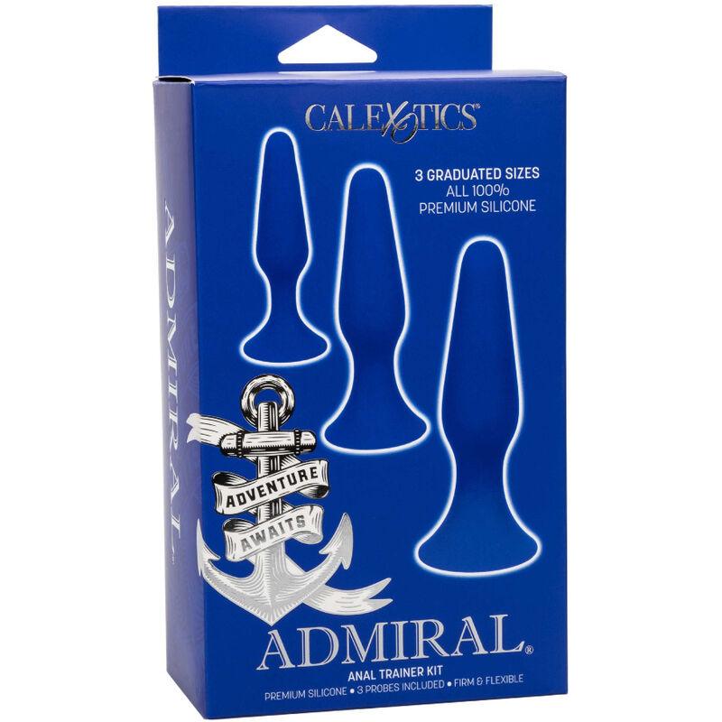 CALEXOTICS - ADMIRAL KIT 3 PLUG ANAL AZUL - Optelum