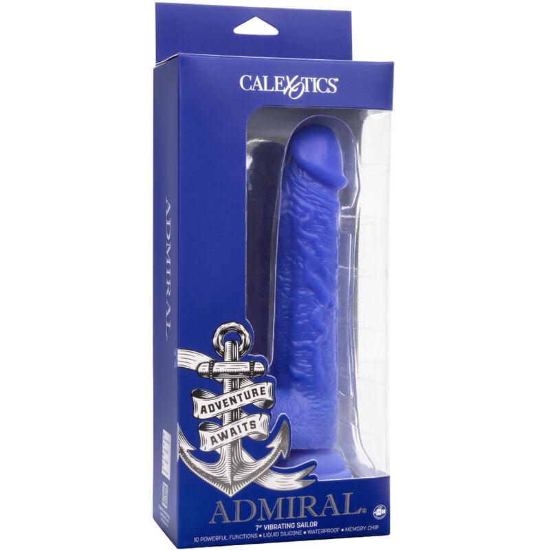 CALEXOTICS - ADMIRAL SAILOR DILDO REALISTICO VIBRADOR AZUL - Optelum