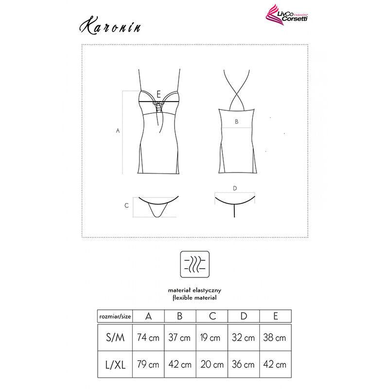 LIVCO CORSETTI FASHION - KARONIN LC 90628 FALDA + PANTY NEGRO L/XL - Optelum