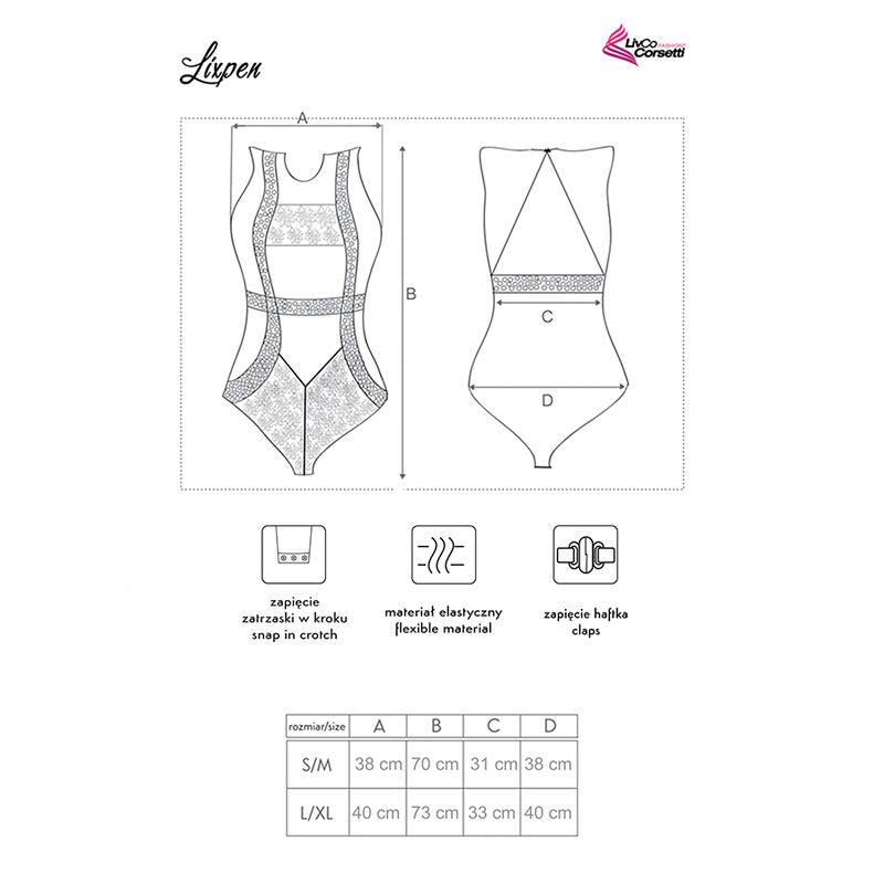 LIVCO CORSETTI FASHION - LIXPEN LC 90612 BODY NEGRO L/XL - Optelum