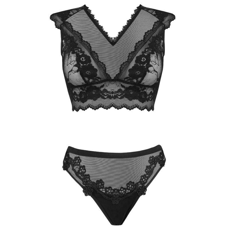LIVCO CORSETTI FASHION - TIMOSAN LC 90631 SUJETADOR + PANTY NEGRO L/XL - Optelum