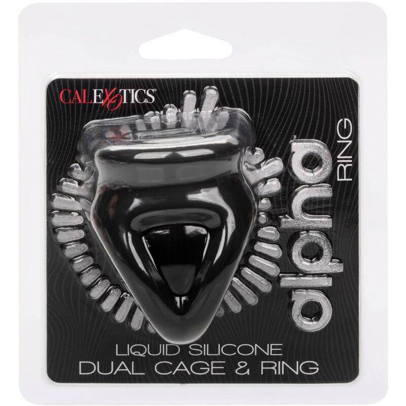 CALEXOTICS - ALPHA ANILLO DE JAULA DOBLE NEGRO - Optelum