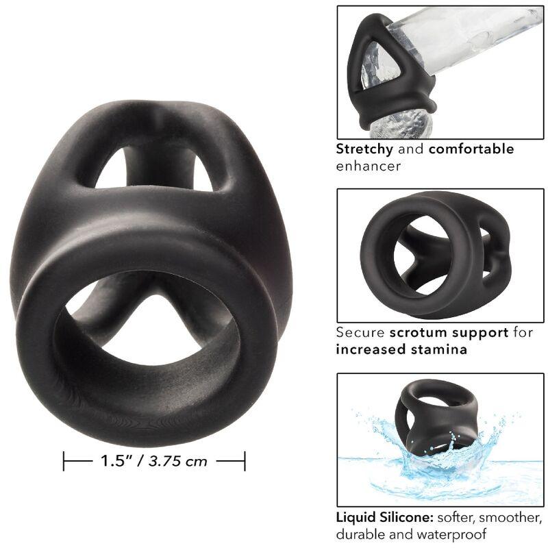 CALEXOTICS - ALPHA ANILLO DE JAULA DOBLE NEGRO - Optelum