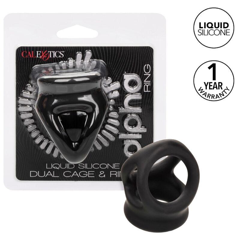 CALEXOTICS - ALPHA ANILLO DE JAULA DOBLE NEGRO - Optelum