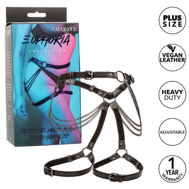 CALEXOTICS - EUPHORIA ARNÉS DE MUSLO CADENA TALLA GRANDE - Optelum