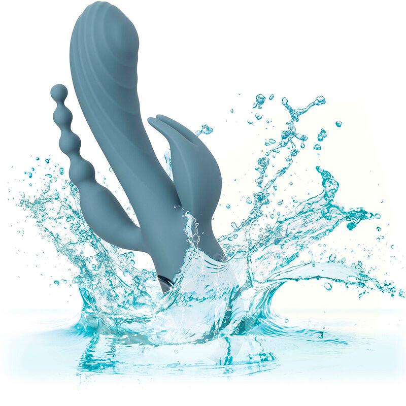 CALEXOTICS - VIBRADOR TRIPLE ÉXTASIS GRIS - Optelum