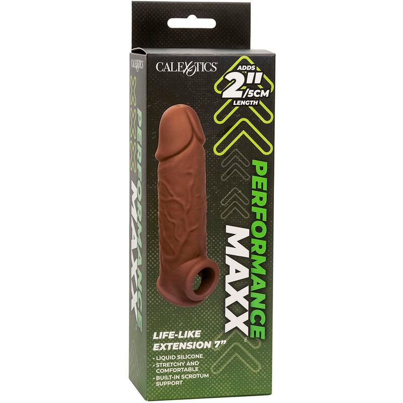 CALEXOTICS - PERFORMANCE MAXX EXTENSIÓN REALISTA 7 PIEL MORENO - Optelum