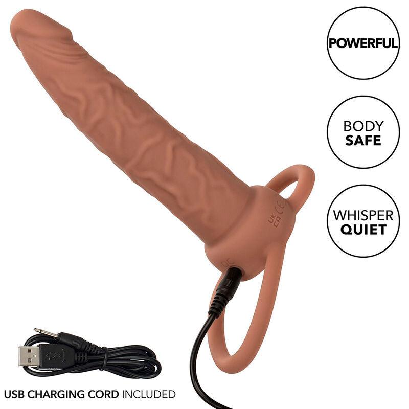 CALEXOTICS - PERFORMANCE MAXX DOBLE PENETRADOR RECARGABLE PIEL MORENO - Optelum