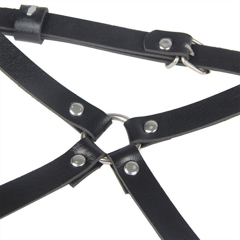 SUBBLIME - ARNÉS CINTURA Y PIERNAS CUERO NEGRO TALLA ÚNICA - Optelum