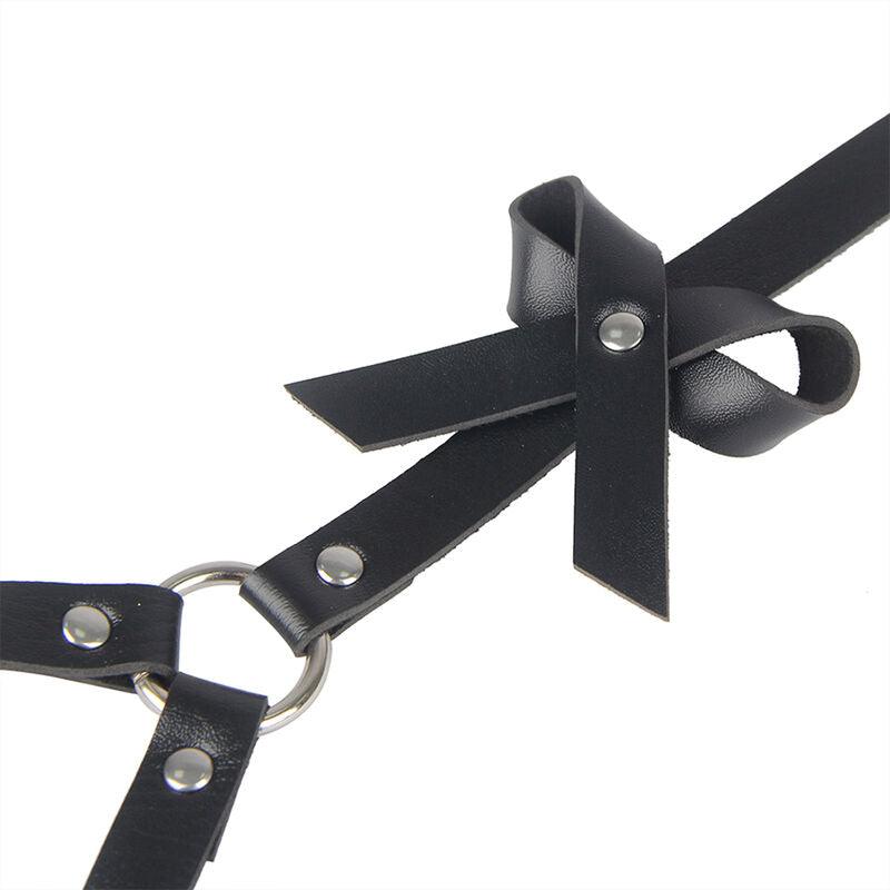 SUBBLIME - ARNÉS CINTURA Y PIERNAS CUERO NEGRO TALLA ÚNICA - Optelum