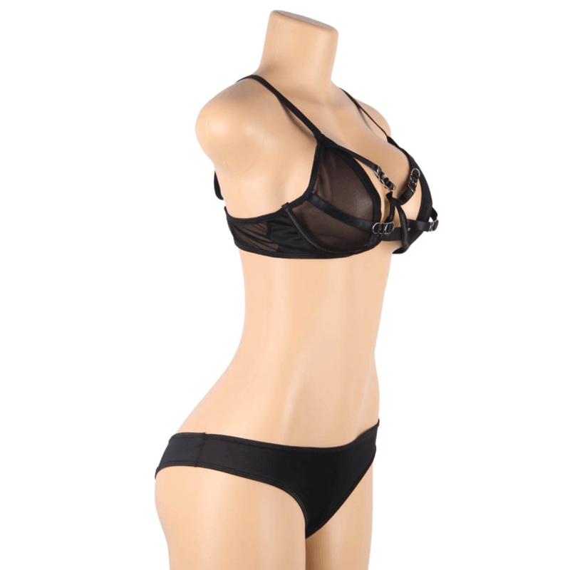 SUBBLIME - SET DOS PIEZAS SUJETADOR TRANSPARENCIAS Y TIRAS S/M - Optelum