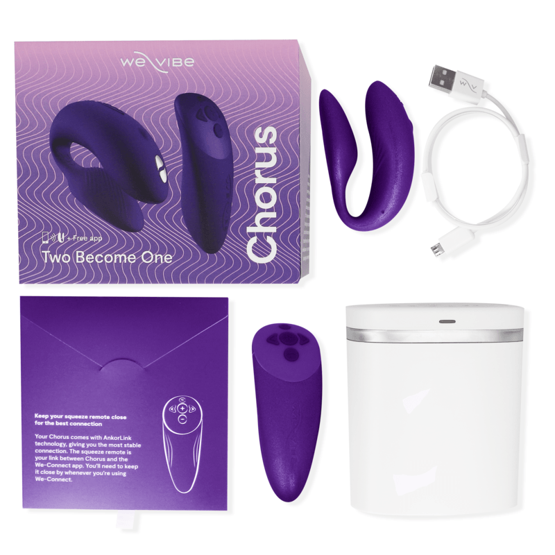 WE-VIBE - CHORUS VIBRADOR PAREJAS CON CONTROL SQUEEZE LILA - Optelum