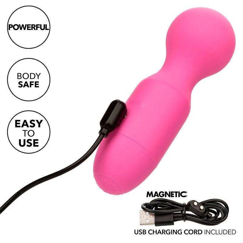 CALEXOTICS - FIRST TIME MASAJEADOR RECARGABLE 10 VIBRACIONES ROSA - Optelum