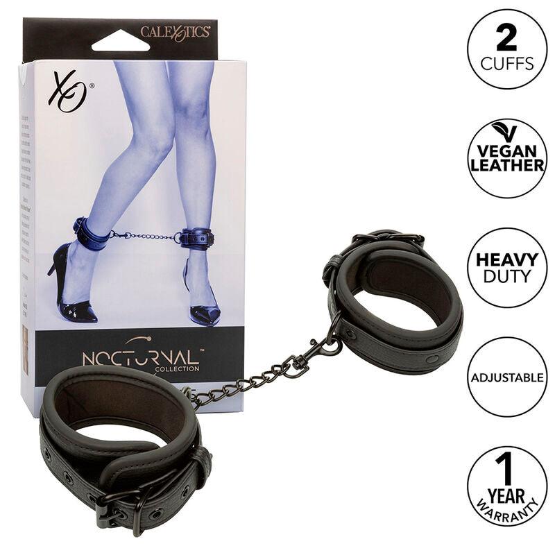 CALEXOTICS - NOCTURNAL ESPOSAS DE TOBILLO CUERO AJUSTABLE NEGRO - Optelum
