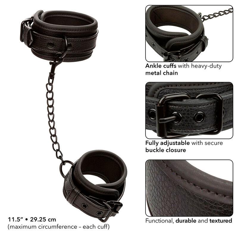 CALEXOTICS - NOCTURNAL ESPOSAS DE TOBILLO CUERO AJUSTABLE NEGRO - Optelum