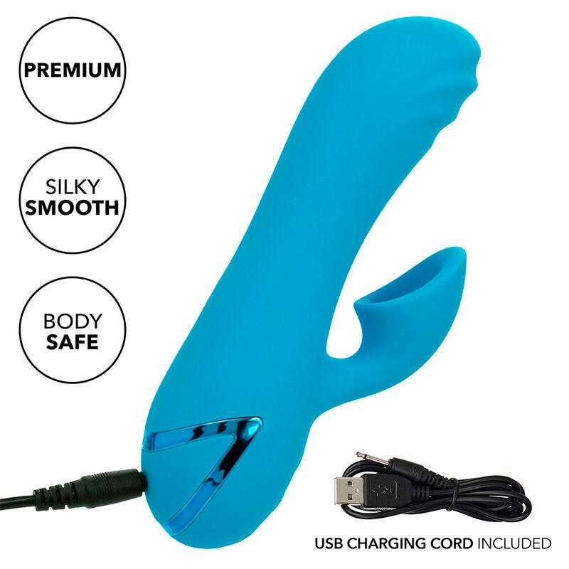 CALEXOTICS - SUNSET BEACH SEDUCER VIBRADOR Y ESTIMULADOR 10 FUNCIONES AZUL - Optelum