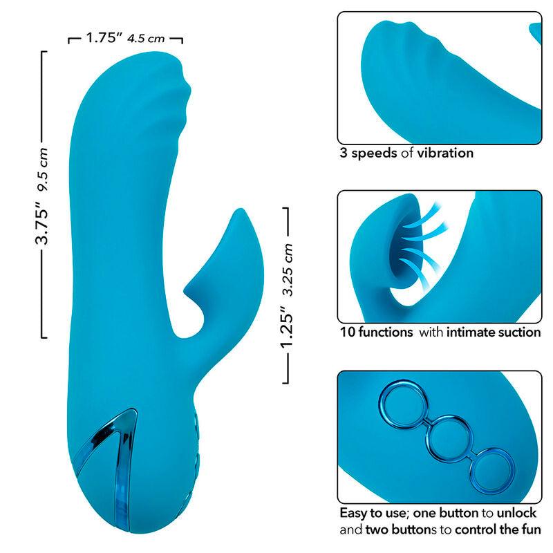 CALEXOTICS - SUNSET BEACH SEDUCER VIBRADOR Y ESTIMULADOR 10 FUNCIONES AZUL - Optelum